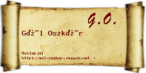 Gál Oszkár névjegykártya