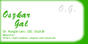 oszkar gal business card