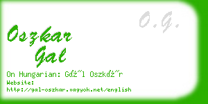 oszkar gal business card